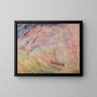 The Christ calming the storm - James Ensor — framed artwork on a wall