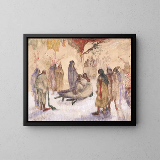 Christ et le paralytic - James Ensor — framed artwork on a wall