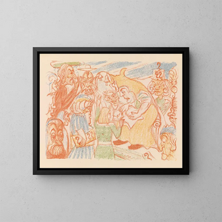 La dispute du Christ avec les docteurs - James Ensor — framed artwork on a wall