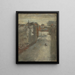 L'avenue Van Iseghem under the snow - James Ensor — framed artwork on a wall