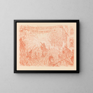 Entrance to Jerusalem - James Ensor — framed artwork on a wall