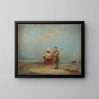 Fishermen Couple - James Ensor — framed artwork on a wall