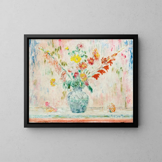 Flowers and Shells - James Ensor — framed artwork on a wall