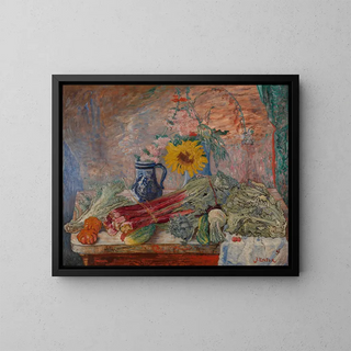 Flowers and Vegetables - James Ensor — framed artwork on a wall