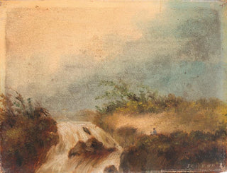 Landscape Painting with Waterfall - James Ensor — artwork view