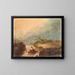Landscape Painting with Waterfall - James Ensor — framed artwork on a wall