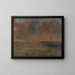 Large seascape painting at sunset - James Ensor — framed artwork on a wall