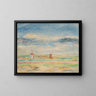 Les Deux Moulins - James Ensor — framed artwork on a wall