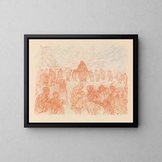 Laissez venir à moi les petits enfants - James Ensor — framed artwork on a wall