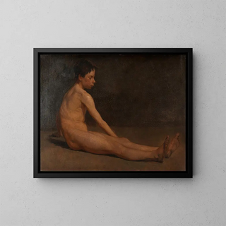 Boy Nude Painting - James Ensor — framed artwork on a wall