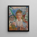 Old lady with masks - James Ensor — framed artwork on a wall