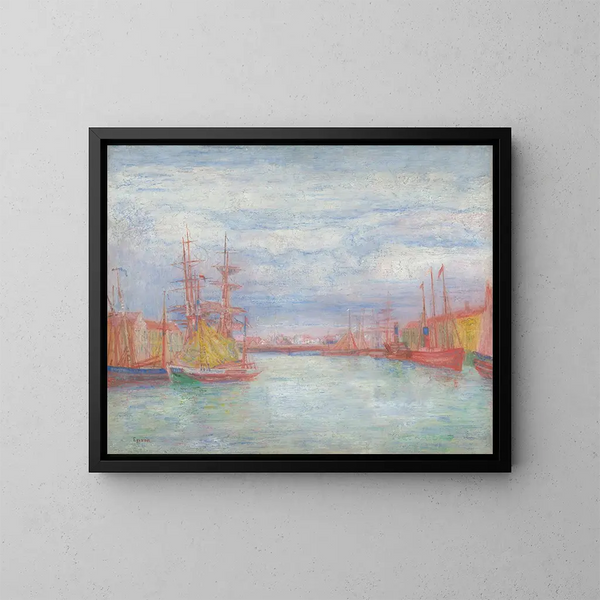 Port of Ostend - James Ensor — framed artwork on a wall