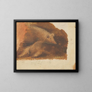 Pigs - James Ensor — framed artwork on a wall