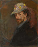 Self-portrait with Flowered Hat - James Ensor — artwork view