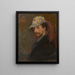 Self-portrait with Flowered Hat - James Ensor — framed artwork on a wall