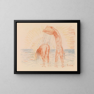 The Baptism of Christ - James Ensor — framed artwork on a wall
