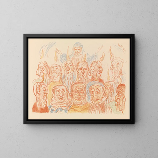 Le Saint-Esprit éclaire les apôtres - James Ensor — framed artwork on a wall