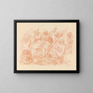 The Massacre of the Innocents - James Ensor — framed artwork on a wall