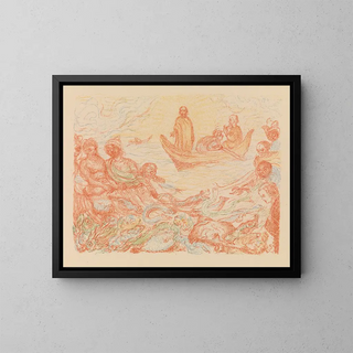 The Miraculous Catch - James Ensor — framed artwork on a wall