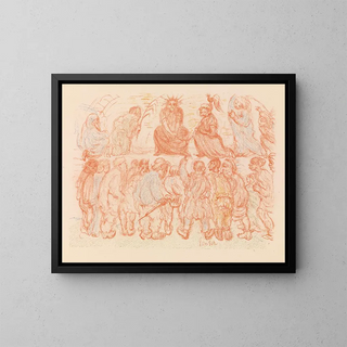La Moquerie du Christ - James Ensor — framed artwork on a wall