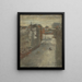 L'avenue Van Iseghem sous la neige - James Ensor — framed artwork on a wall
