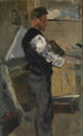 Willy Finch in the studio - James Ensor — artwork view