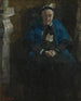 Woman with Blue Shawl - James Ensor — artwork view