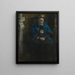 Woman with Blue Shawl - James Ensor — framed artwork on a wall