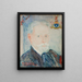 Self-portrait of Baron James Ensor, his devil, his coat of arms - James Ensor — framed artwork on a wall