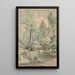 a man sitting on a fallen tree by a shaded stream - James Fuller Queen — framed artwork on a wall