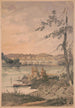 Boys Fishing on the Banks of the Schuylkill River in Philadelphia - James Fuller Queen — artwork view