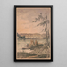 Boys Fishing on the Banks of the Schuylkill River in Philadelphia - James Fuller Queen — framed artwork on a wall