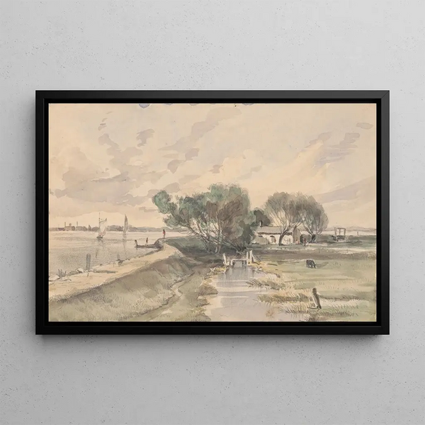 Cabin of Fishing at Eagle Point May 3 - James Fuller Queen — framed artwork on a wall