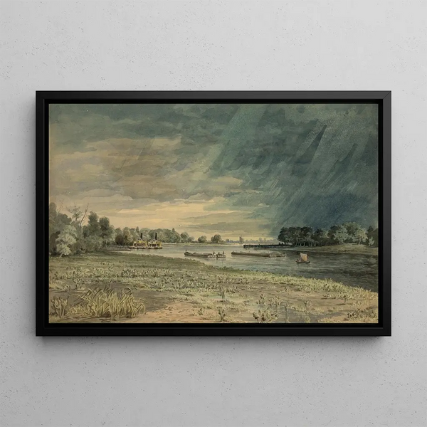 from Grays Ferry looking south - James Fuller Queen — framed artwork on a wall