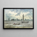 Old quarantine station at the mouth of the Schuylkill - James Fuller Queen — framed artwork on a wall