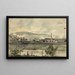 View of River with Factory - James Fuller Queen — framed artwork on a wall