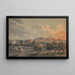 Arsenal of Schuylkill Painting at sunset from the other side of the Schuylkill River, view towards the west - James Fuller Queen — framed artwork on a wall