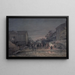 Croquis painting with the B 8th regiment of the Pennsylvania militia under the officers of the Old Guard of Southwark at night after leaving the McClure camp - James Fuller Queen — framed artwork on a wall
