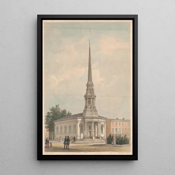 La quatrième église baptiste coin nord-ouest des rues Fifth et Buttonwood Philadelphie - James Fuller Queen — framed artwork on a wall
