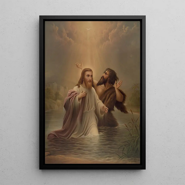 The Baptism of Christ - James Fuller Queen — framed artwork on a wall
