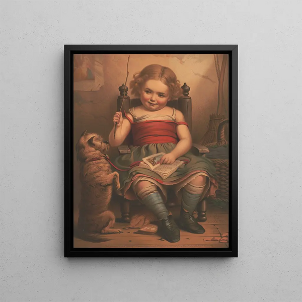 The little brilliant professor after D. R. Knight - James Fuller Queen — framed artwork on a wall