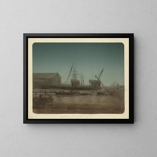 La calamité de la nuit du 1er juillet - James Fuller Queen — framed artwork on a wall