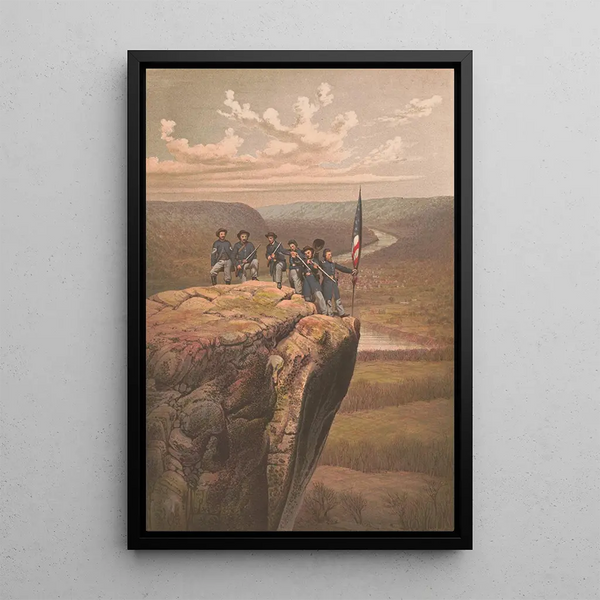 Soldiers of the Union at Point Lookout Tennessee - James Fuller Queen — framed artwork on a wall