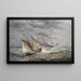 American ships meeting at sea - James Gale Tyler — framed artwork on a wall