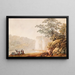 a Un Bac à Fennor Rock on the Boyne River, County Meath - James George Oben — framed artwork on a wall