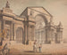 a project for a triumphal arch with classical figures in the foreground - James Gray Mayhew — artwork view