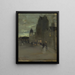 Rue à Oban la nuit - James Guthrie — framed artwork on a wall