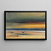 Beach scene at sunset - James Hamilton — framed artwork on a wall