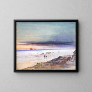 Beach scene - James Hamilton — framed artwork on a wall