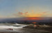 Evening on the Shore, Sunset, Breaking Waves, Philadelphia Harbor - James Hamilton — artwork view